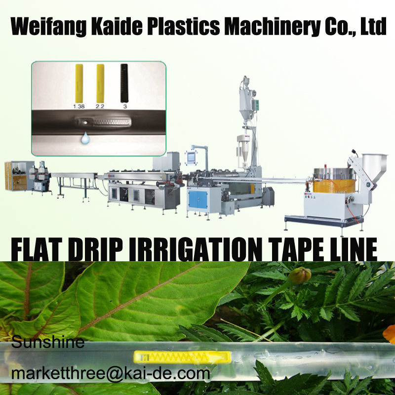 180m/mim Inline Flat Drip Irrigation Tape Extrusion Line KAIDE factory