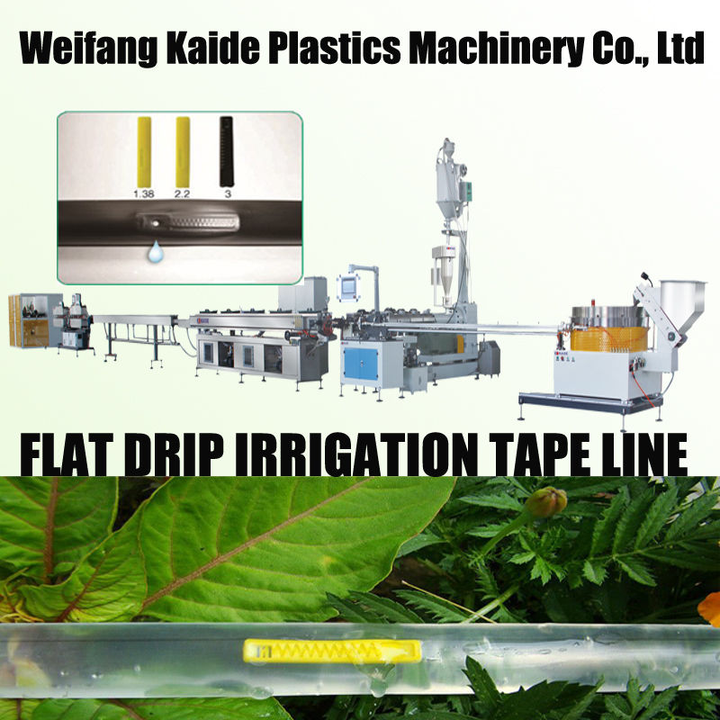 Plastic Pipe Making Machine for Flat Drip Irrigation Tape 180m/min KAIDE factory