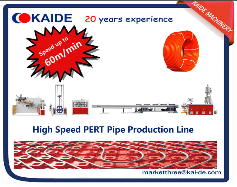 60m/min PERT Heating Pipe Production Line with automatic pipe coiler