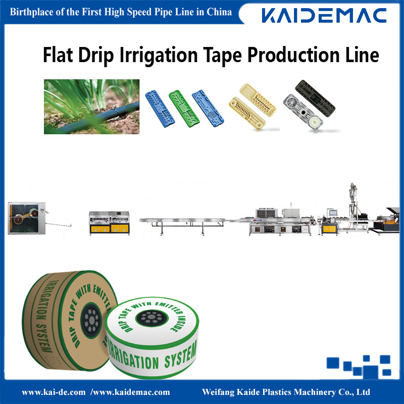 0.15-0.6mm Flat Dripper Drip Irrigation Tape  Making Machine Speed 180m/min KAIDE factory